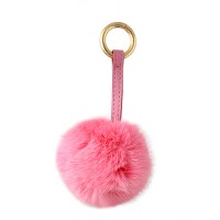 Fur Pom Pom Key Chain -  Pink - KC-AM3744PK